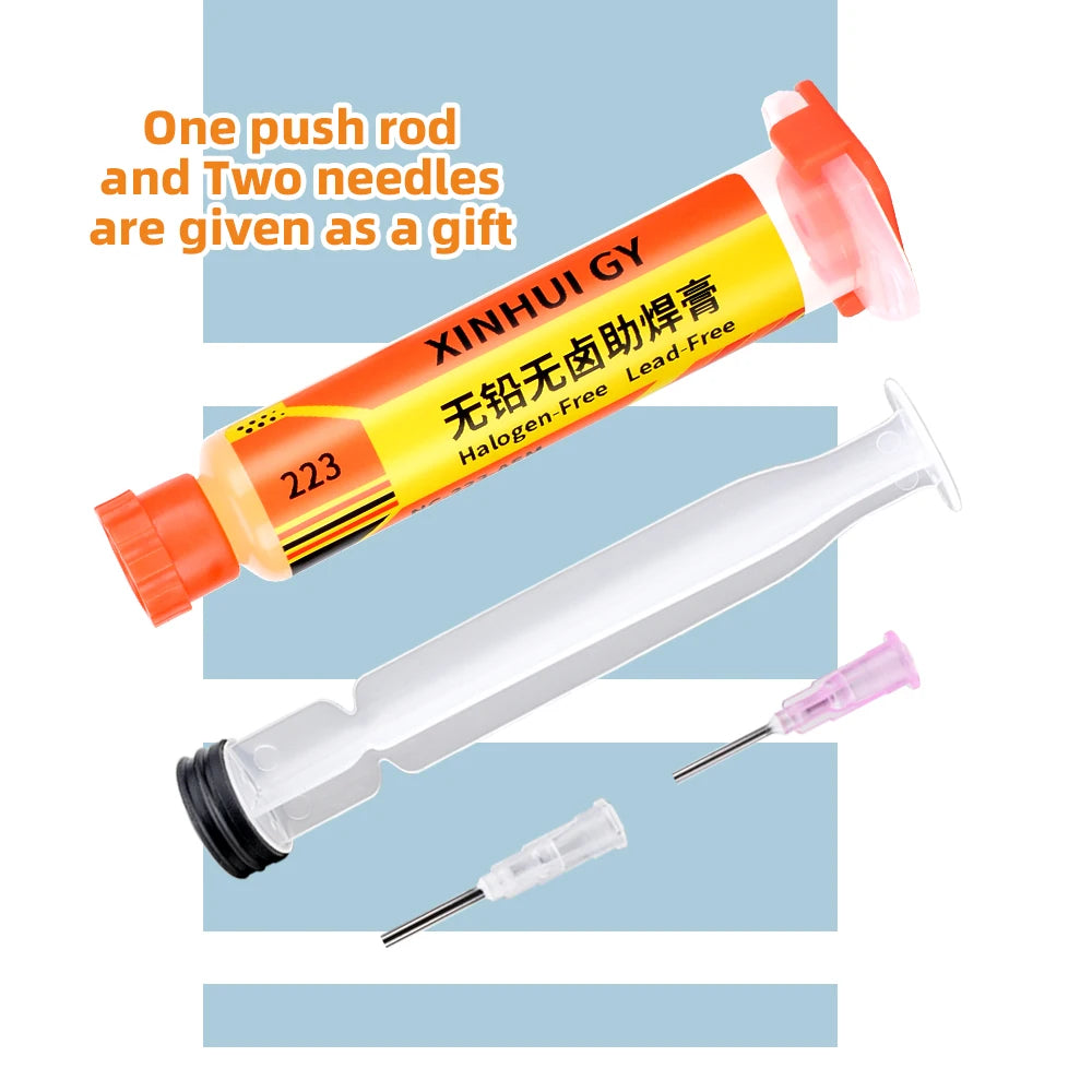 BGA Repair RMA-223 Lead-Free Halogen-Free Flux for Reflow Soldering with Low Smoke and Odor-Free Flux
