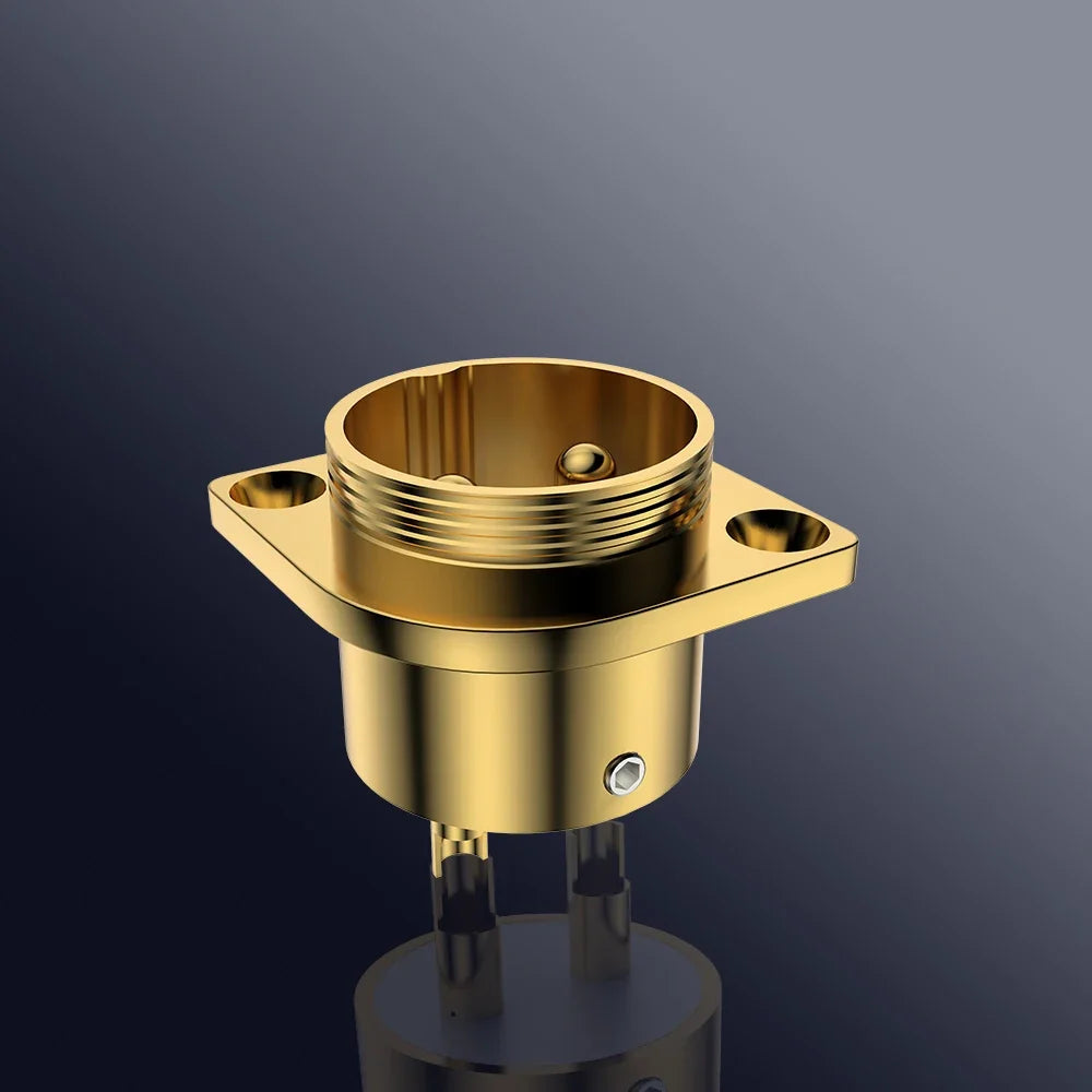 Viborg GM16G Pure Copper Made Gold Plated Micro Male Connector 2pin GX16 Aviation GX16 Male Socket Chassis