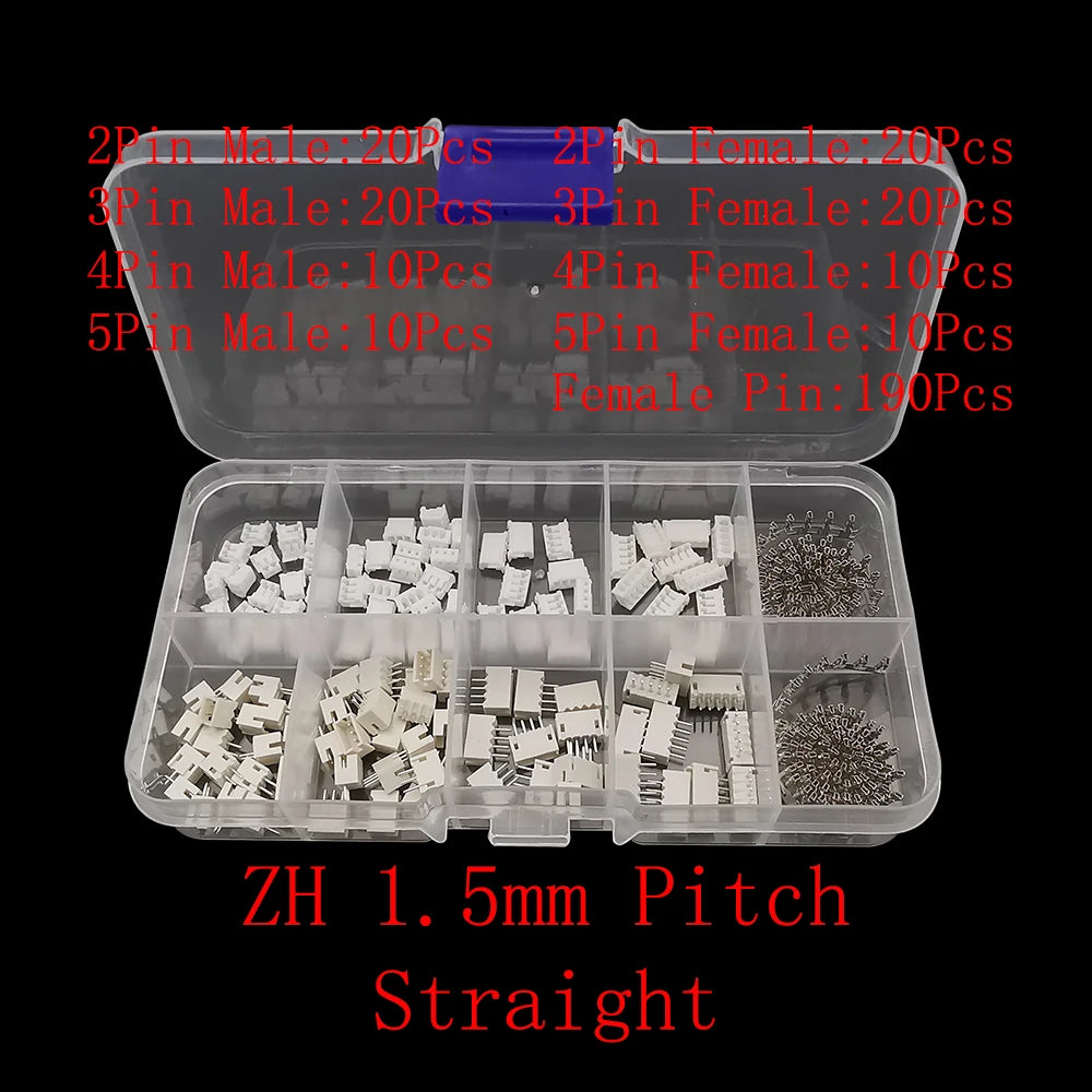 1Box SH 1.0/JST 1.25mm/ZH 1.5mm/PH 2.0mm/SM/SYP/XH 2.54mm/VH 3.96mm Pitch Male Female Housing Terminal Pin Header Wire Connector