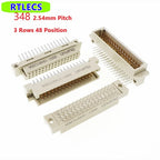 5 Pcs DIN 41612 Connector 20 30 32 48 64 96 Pin Plug Male Female Socket Vertical Right Angle Through Hole PCB Pitch 2.54 MM
