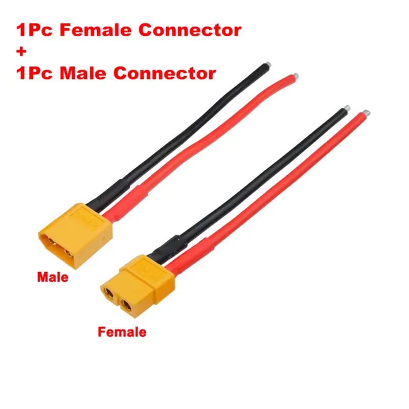 XT60 Female / Male Plug Battery Parallel Connector with Silicone Flexible Wire14AWG for RC Lipo Battery Motor