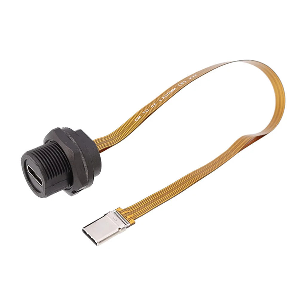 1PC TYPE C Threaded Snap FPC Waterproof Plug IP67 IP68 Data Connector USB3.1 Interface C-Type Male Female Plug Socket