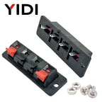 2pcs 6pcs 10pcs 2 3 4 Positions Connector Terminal Push In Jack Load Spring 4 Poles Audio Speaker Terminals Plug Socket Clip