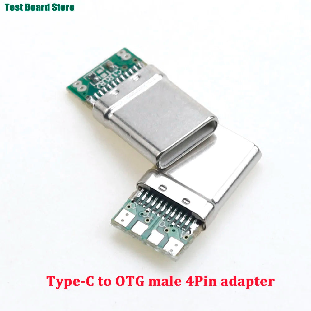 1-10PCS Type-C OTG Male 4P with 5.1K Resistance Data Power Adapter 4 Solder Joint Plug USB Adapter