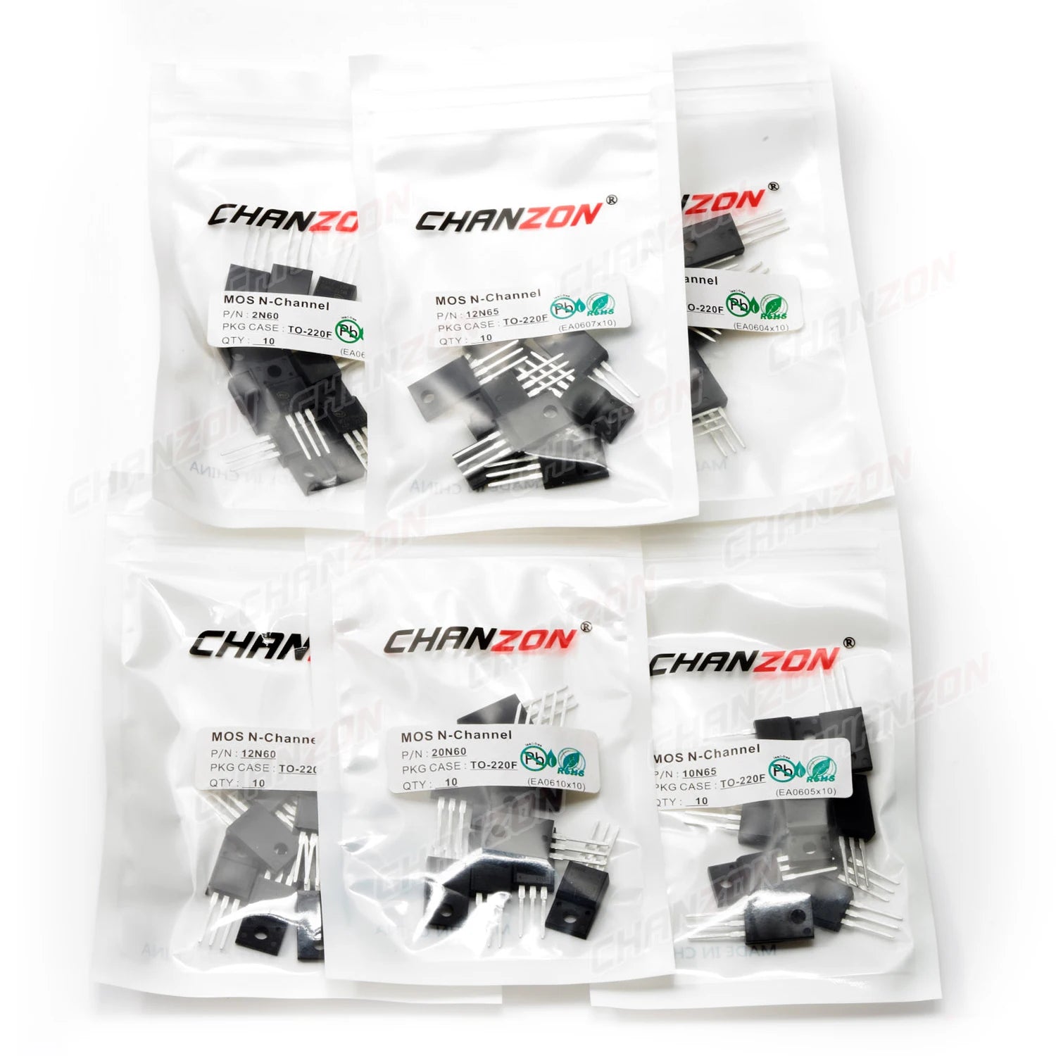 10Pcs TO-220F 20N60 6N60 7N65 4N60 10N60 2N60 8N60 12N60 18N50 7N60 5N60 4N65 12N65 10N65 5N50 N-Channel Mosfet 600V Transistor