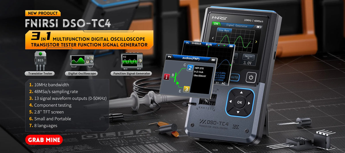 FNIRSI DMC-100 DC AC Current Clamp Meter 10000 Counts Digital Multimeter USB Charger 600A Amperimetric Clamp Electrician Tools