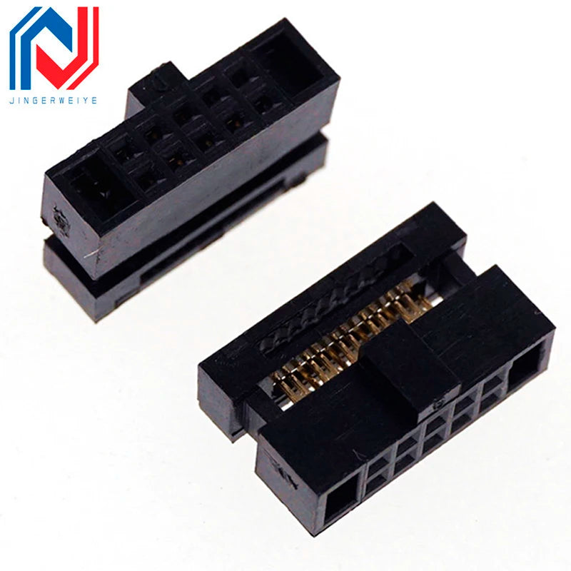 10Pcs/Lot 1.27mm Pitch IDC 6P 8P 10P 12P 14P 16P 20P 24P 26P 30P 34P 40P 50Pin FC Female Header Socket Cable Connector