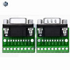 9pin Solderless Connectors DB9 RS232 Serial to Terminal Female Male Adapter Connector Breakout Board
