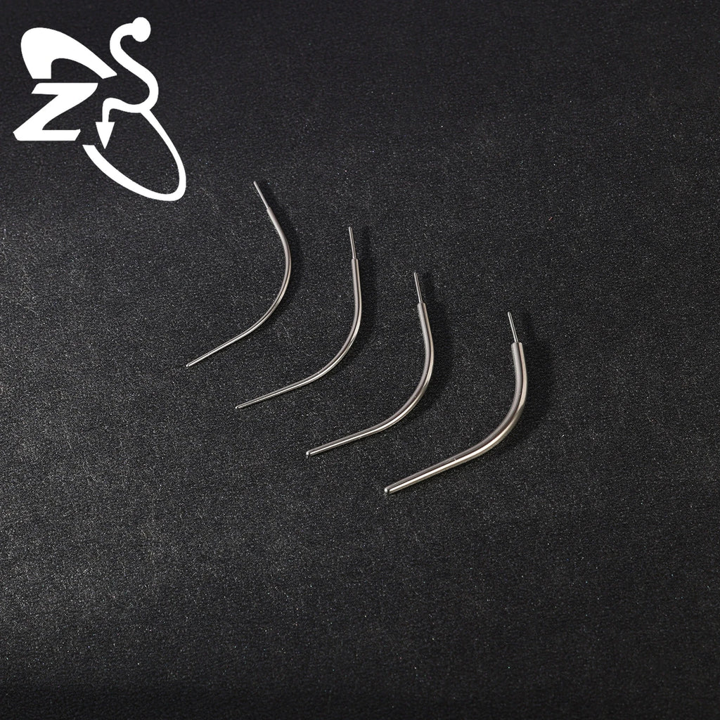 ZS 1 Piece G23 Titanium Curved Taper Insertion Pin Tool Internal Thread Piercing Kit For Tragus Helix Lip Nose Piercing Jewelry