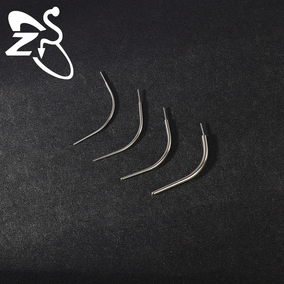 ZS 1 Piece G23 Titanium Curved Taper Insertion Pin Tool Internal Thread Piercing Kit For Tragus Helix Lip Nose Piercing Jewelry