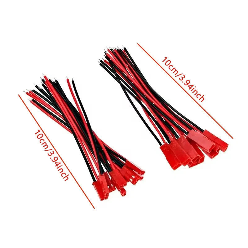 2 Pin JST Male Female Connector 22AWG 10cm Durable Wire Cable DIY Terminal Cord For LED Lamp Universal Connection Accessory