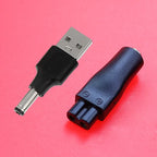 2/7Pcs 5V DC 5.5*2.1mm USB Power Cord Cable Double Hole Charging Adapter Plug For All Kinds Hair Clippers Beard Trimmers Shavers