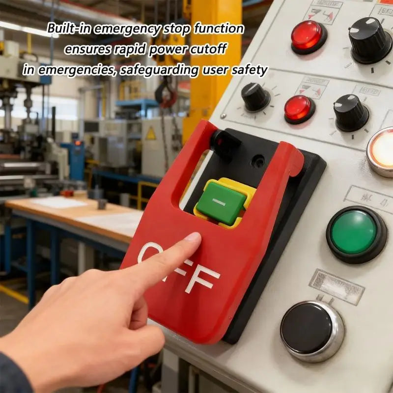 Electromagnetic Push Button Emergency Stop Switches Machine Switches for Quickly Turn Off Lathe, Milling Table, Cutter