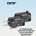 Micro Limit Switch CNTD CMV10‑001C, Snap‑Action Push Button Switch, Plastic Housing, 1NO 1NC 10A 250VAC, for Industrial Automati