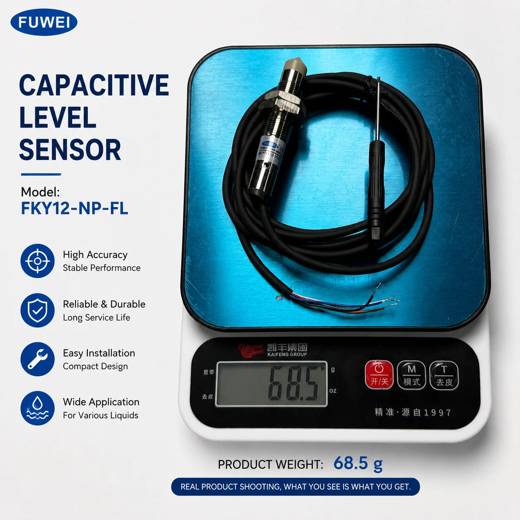 FUWEI FKY12-NP-FL Capacitive Contact Water & Oil Level Sensing Probe Proximity Switch Sensor for Level Detection