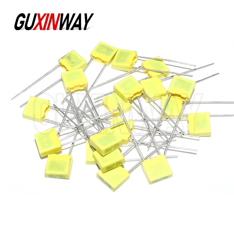 20pcs Correction capacitor 100V 1NF 1.5NF 3.3NF 10NF 12NF 15NF 330NF 470NF 680NF 1UF Polypropylene Safety Plastic Film
