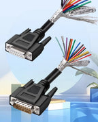 Industrial DB9 DB15 with Terminal Number Connector 9/15 Pin Male Female Single Head Cable Tube Grade Serial Port Connection Line