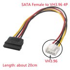 1PCS SATA Hard Drive Power Cable 15 Pin Male to Female Extension Data Cable PH/XH/VH Sata to 4/6P 8P Graphics Card Power Cable