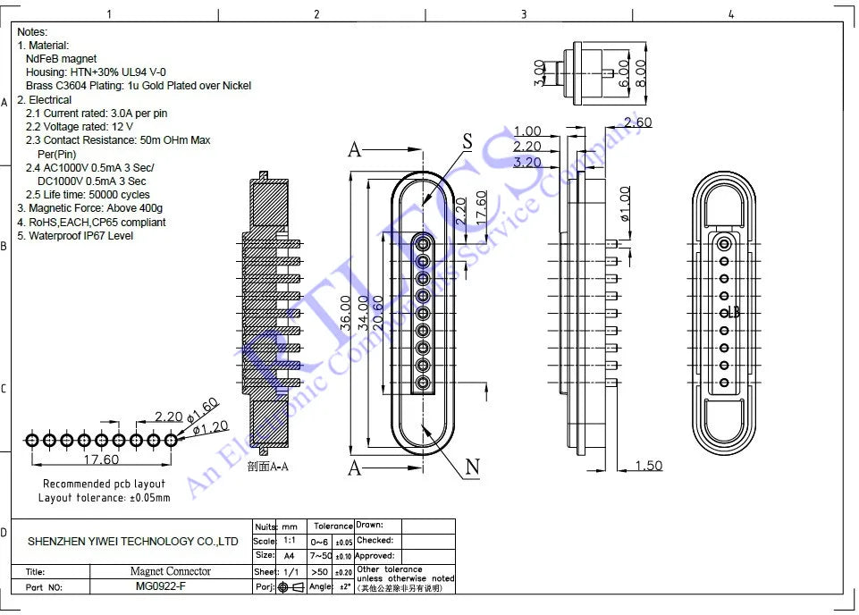 Universal Magnetic Pogo Pin Connector Set Male Female 5-9 Pins for RC Drone Car LED Strip 5-24VDC DIY Compatible with JR JST SM