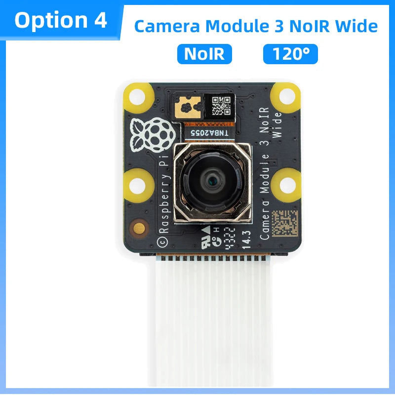 Official Raspberry Pi Camera Module 3 12MP IMX708 Sensor Auto Focus SNR DPC PDAF Optional 75° 120° NoIR Night Vision for Pi 4B