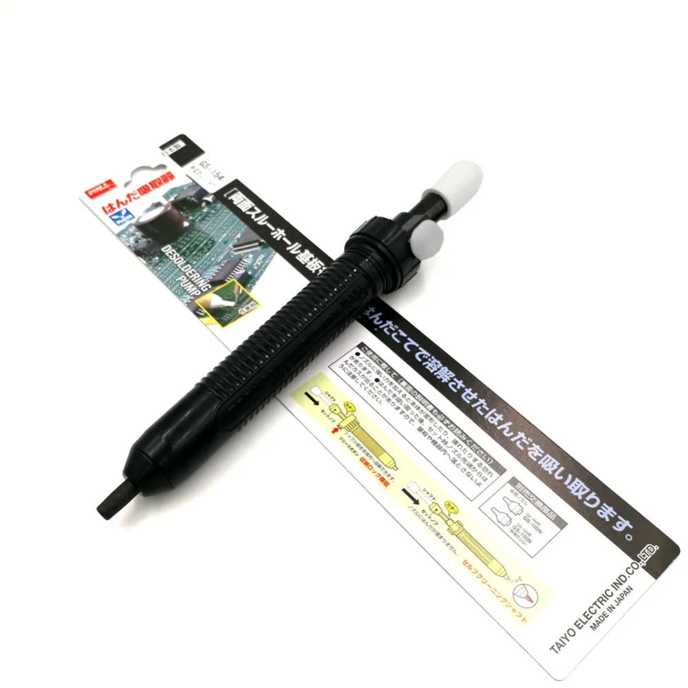 Japan GOOT GS Desoldering Pump Large Medium Small Sizes Self-Cleaning Anti-Static Manual Solder Sucker Light Strong Repair Tools