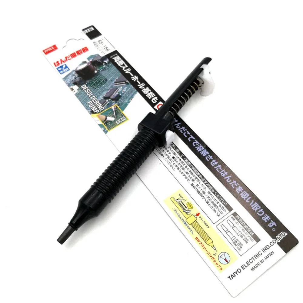 Japan GOOT GS Desoldering Pump Large Medium Small Sizes Self-Cleaning Anti-Static Manual Solder Sucker Light Strong Repair Tools