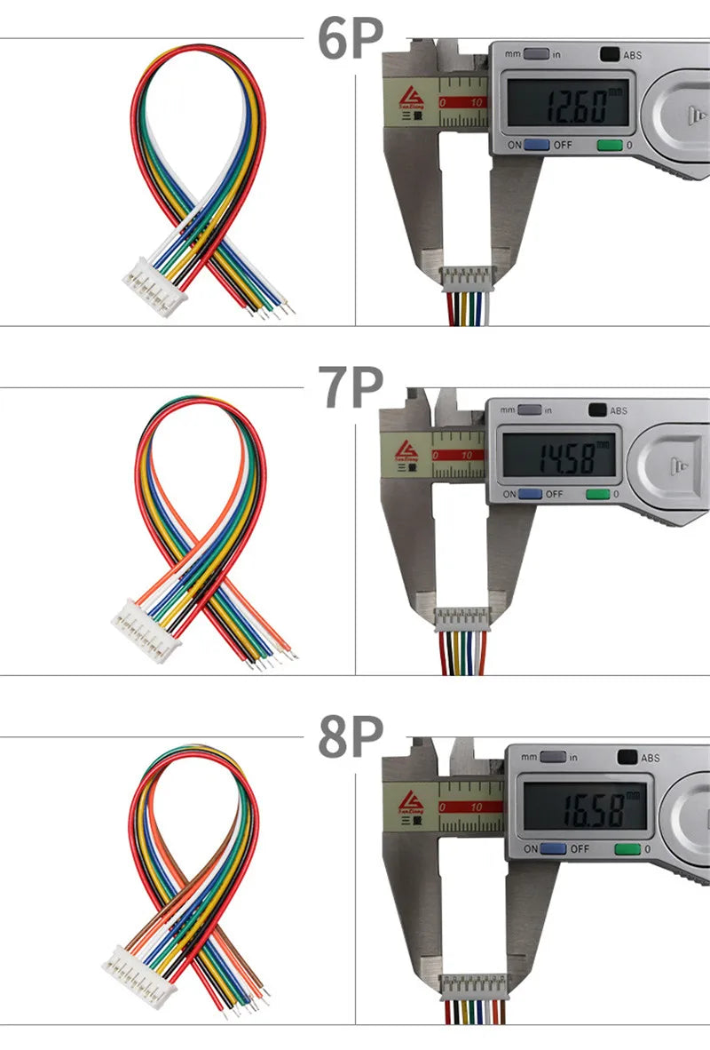 10PCS 1.0 1.25 1.5 2.0 2.54 SH/JST/ZH/PH/XH 1.0MM 1.25MM 1.5MM 2.0MM  2.54MM 2PIN/3/4/5/6/7/10P Female Plug Connector With Wire
