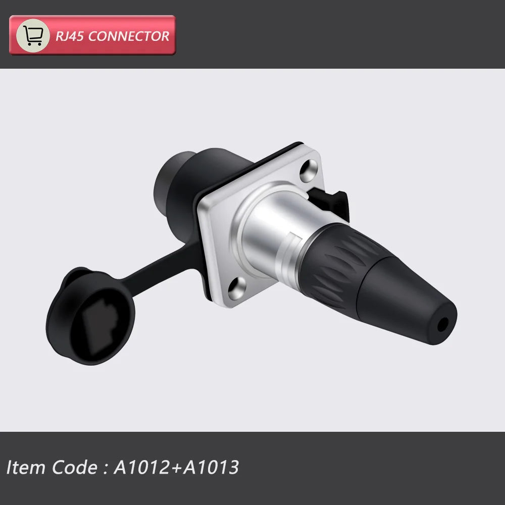 4Sets RJ45 Waterproof Network Connector 8P8C RJ45 Male&Female Chassis Sockets Ethernet Connector Zinc Alloy Copper Pin