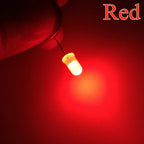 100pcs 5mm Round Diffused White Red Green Blue Yellow Warm Lightemitting Diode 2pin LED 6000~6500K Bulb Light Diodes Lamp 3V
