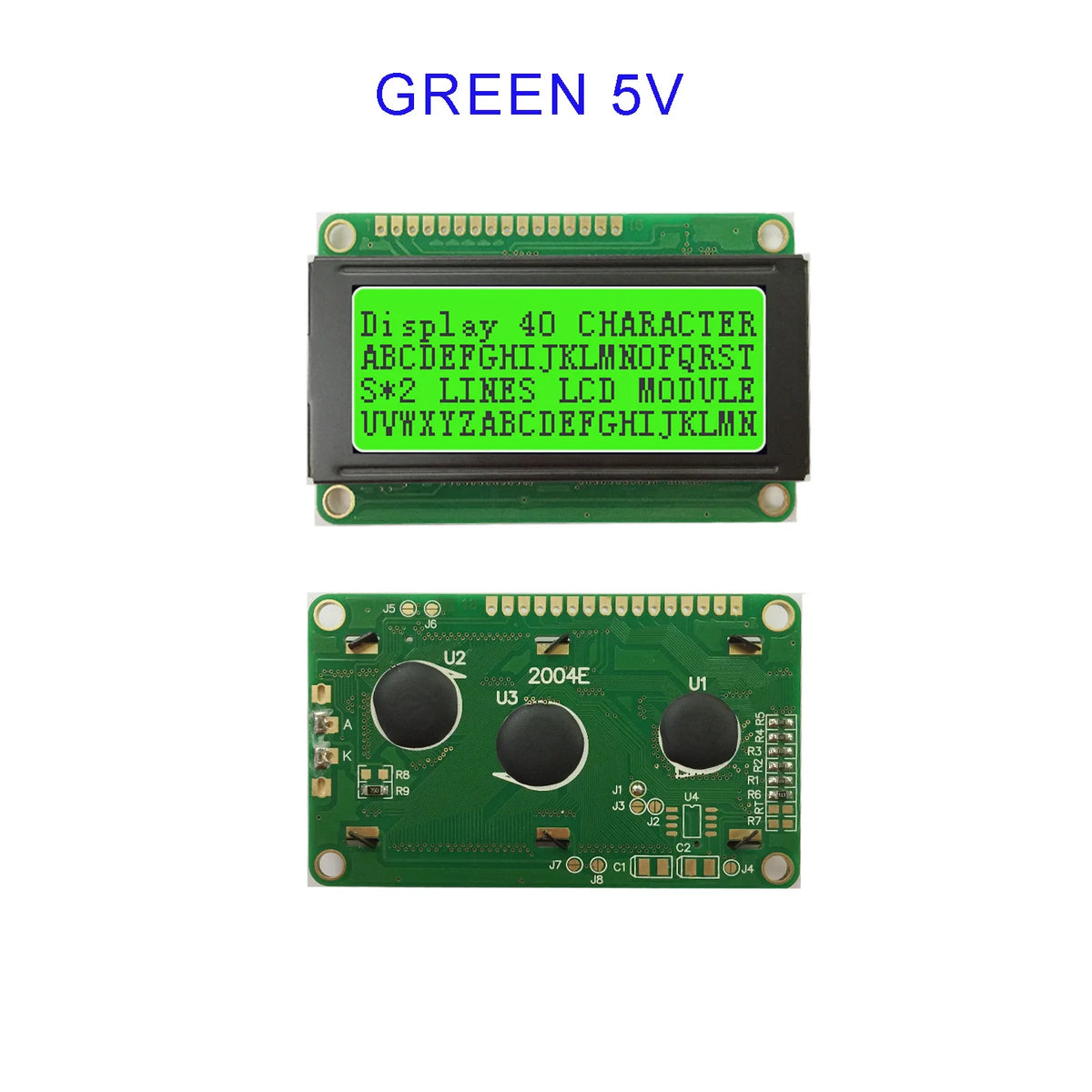 small size 20x4 2004 77x47mm Lcd Display Module HD44780 5V blue green