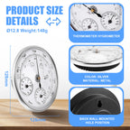 AS63-Wall Mounted Household Thermometer Hygrometer High Accuracy Pressure Gauge Air Weather Instrument Barometer