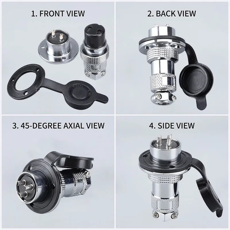 GX20 Flange Butting Type Aviation Plug &Socket 2/3/4/5/6/7/8/9/10/12 Pin Male&Femal Connectors Coppe