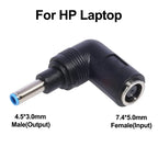 DC Power Adapter Plug for HP Dell DC Jack 7.4*5.0mm Female to 4.5*3.0mm Male with Pin Converter for Laptop Notebook