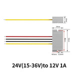 24V to 12V 2A-5A Power Buck Converter Voltage Transformer Waterproof Regulator Reducer Module Power Supply DC Buck Converter