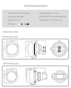12mm Ball Round Head Metal Push Button Switch Waterproof Reset Self Locking Screw Welding Feet 3A Car Auto Horn Door Bell Swtich