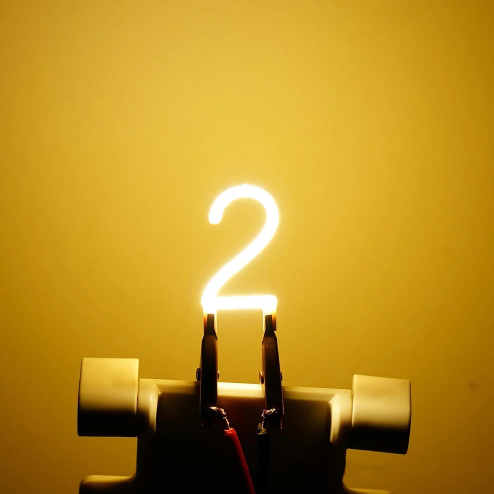 26 Letters A-Z  0-9 Numbers DIY COB Led Filament Symbols for Custom Signs 3V Decoration Retro Edison Bulb Lamp Parts LED Decor