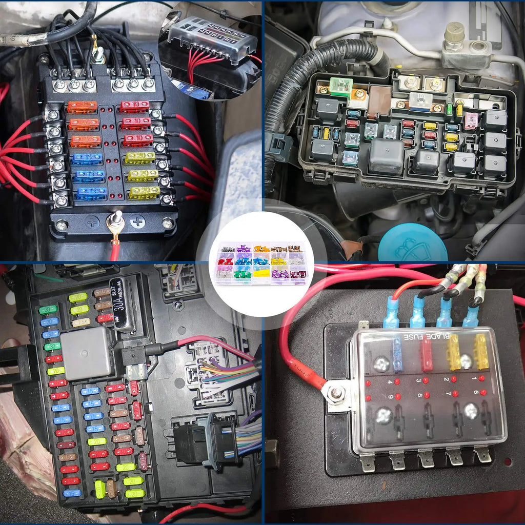 Nilight 140pcs Low Profile Mini Blade Fuse Assortment, 2A 3A 5A 7.5A 10A 15A 20A 25A 30A 35A 40A Mini Blade Fuses for Car Boat Truck SUV Automotive