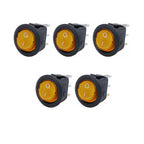 4/5/12pcs 3pin Round Switch LED 20A 12V DC With Color Switch Rocker Switch Can Be Used For Car Motorcycle Boat Bus RV