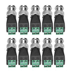 10PCS BNC Female Green Terminal Connector Q9 Solderless Screw CCTV Video Positive Negative Terminal Plug