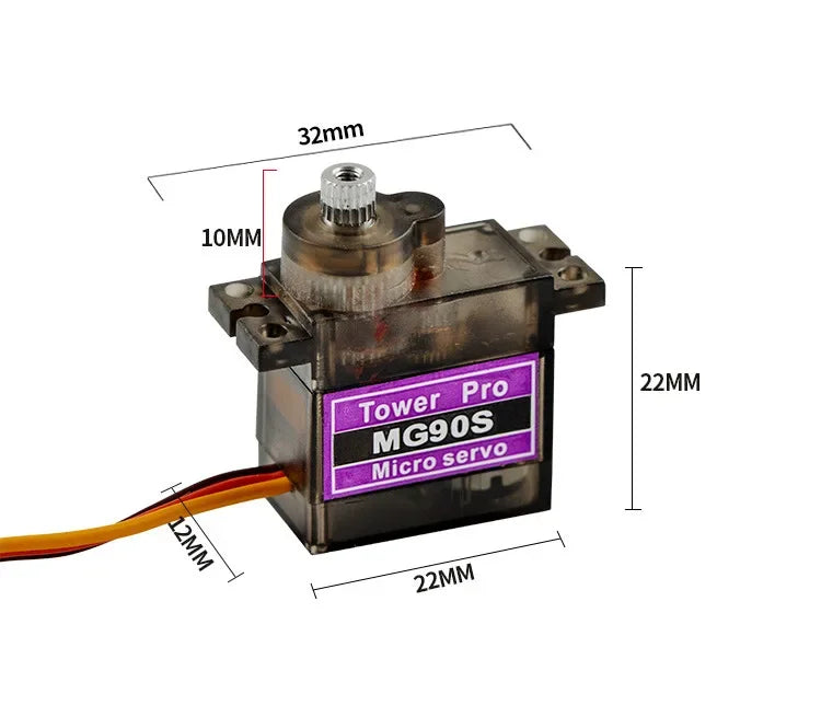 SG90/MG90S 9G Micro Digital Servo 180/360Degree Fixed-Wing Gear Servo Motor for Rc Helicopter Airplane Aircraft DIY Voor Model