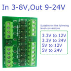 8CH Opto Isolated Level Converter Module NPN PNP 3.3V 5V 12V 24V for Arduino PLC Raspberry Pi MCU 3000V Isolation