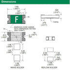 10pcs LF 0603 Fuse 1A 1.5A 2A 2.5A 4A 5A 32V 494 SMD SMF Very Fast Acting Blow Thin Film Chip Surface Mount Marking H K N O S T