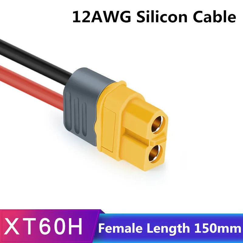 Amass XT60 Cable Connector Male Female XT60H Plug with Sheath Cover 14AWG 12AWG Silicon Wire  XT90 for RC Lipo Battery FPV Drone
