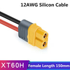 Amass XT60 Cable Connector Male Female XT60H Plug with Sheath Cover 14AWG 12AWG Silicon Wire  XT90 for RC Lipo Battery FPV Drone