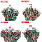 5PCS  JST 0.8mm Connector Cable Wire 02SUR Single Double Head 2P 3P 4P 5P 6P 7P 8P 10P 0.8mm Pitch IDC Type 10cm 20cm 30cm
