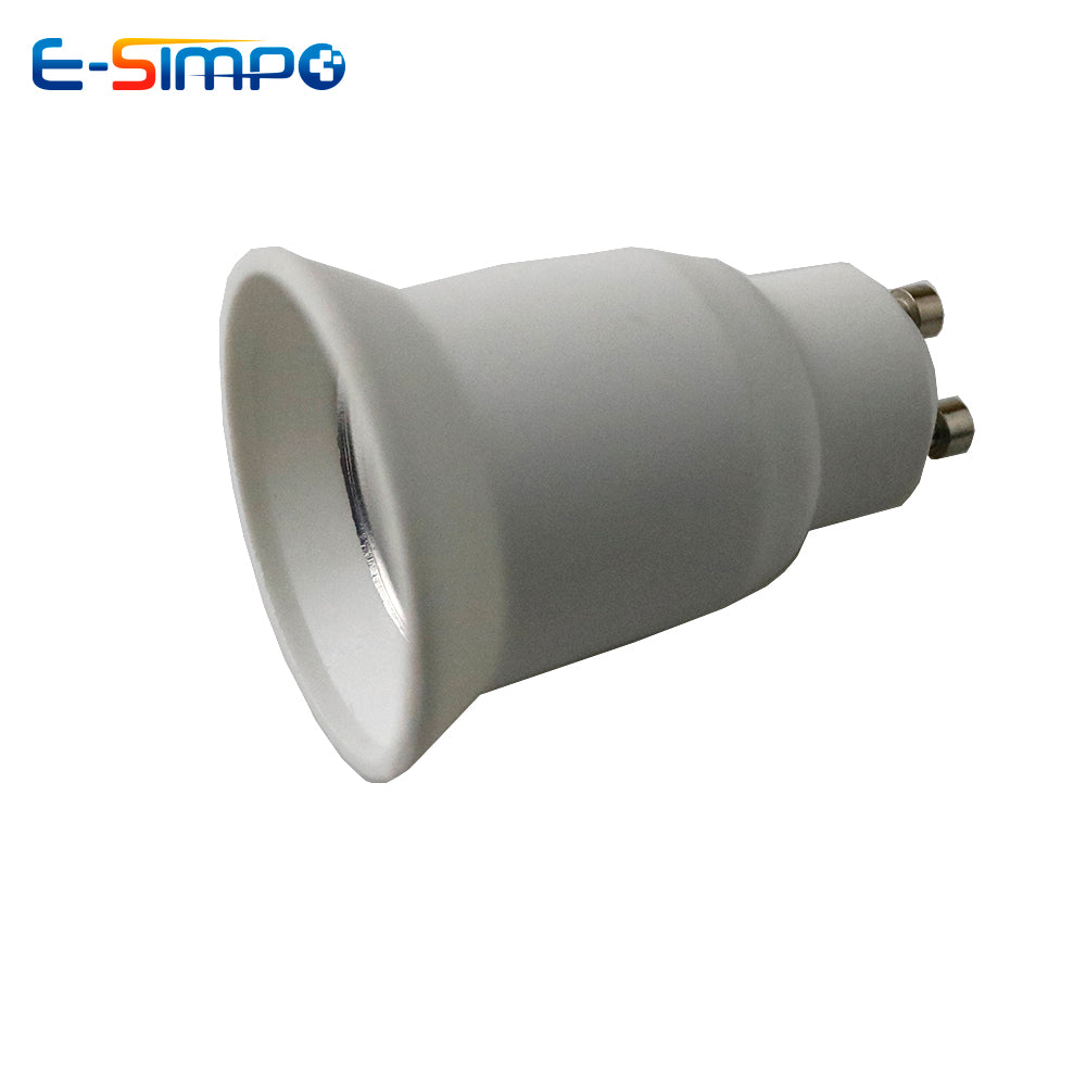 2pcs Gu10 To E27 E26 Led Lamp Base Adapter CE Rohs PBT 2Prong Halogen CFL LED Spotlight To Screw Light Socket Converter Extender