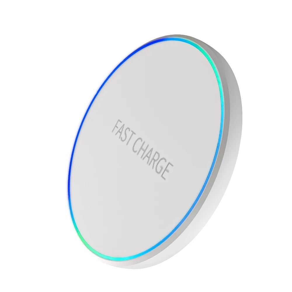 Mini Fast Wireless Charger Station For iPhone 17 16 15 14 13 11 Pro Max Induction LED Light Charging Station For Samsung Xiaomi