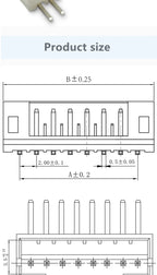 100pcs /LOT JST PH2.0 Straight/Curved Needle Connector 2Pin~16Pin Male Pin Header Right Angle 90°/180° 2.0mm Pitch