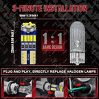 10/20/40 PCS CANBUS T10 W5W LED Bulb For Car Interior Dome Door Maps Trunk License Plate Lights 12V 4014-45SMD 6500K White 300LM