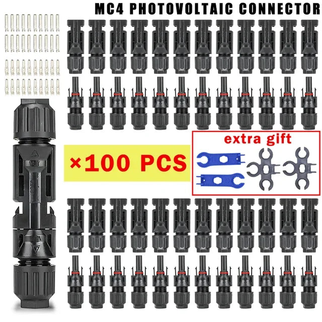 600/400/200/100/40/20/10 Pcs Photovoltaic Solar Connector Kit 1000V 30A Panel Solor Connectors for PV/MC Cable 2.5/4/6mm2